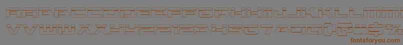 Vorpalout-Schriftart – Braune Schriften auf grauem Hintergrund