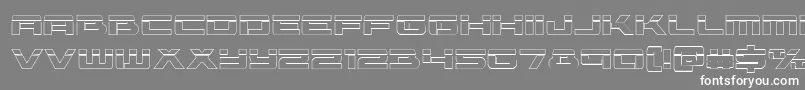 フォントVorpalout – 灰色の背景に白い文字