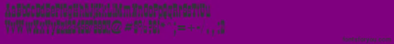 Fonte Oldwestern – fontes pretas em um fundo violeta