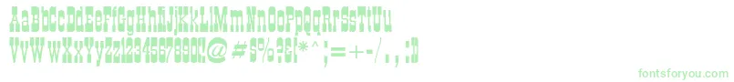 Oldwestern-Schriftart – Grüne Schriften auf weißem Hintergrund