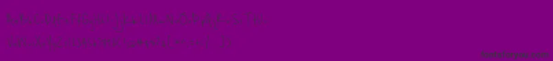 フォントUnrulyness – 紫の背景に黒い文字