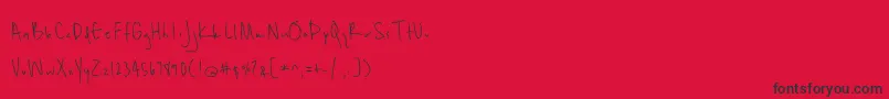 Unrulyness Font – Black Fonts on Red Background