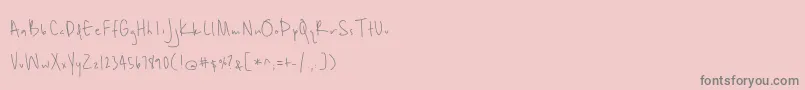 Czcionka Unrulyness – szare czcionki na różowym tle