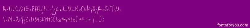 Unrulyness Font – Pink Fonts on Purple Background