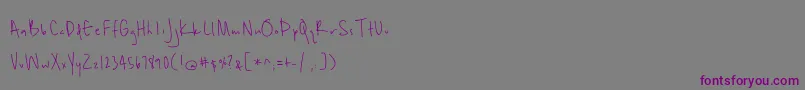 Unrulyness Font – Purple Fonts on Gray Background