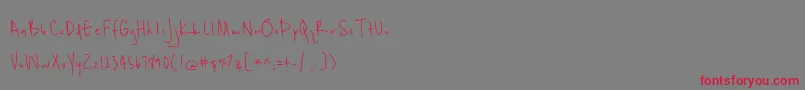 Unrulyness Font – Red Fonts on Gray Background
