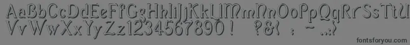 CasuaShadow Font – Black Fonts on Gray Background