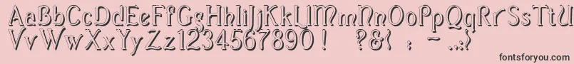 CasuaShadow Font – Black Fonts on Pink Background