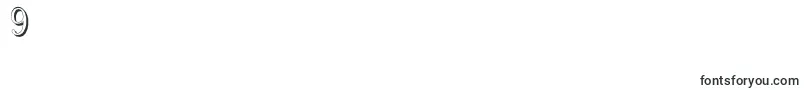 CasuaShadow-Schriftart – Schriften für die Ziffer 9