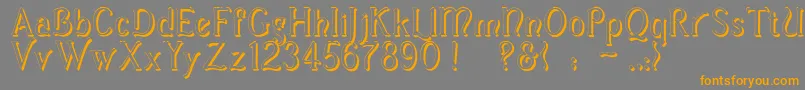 CasuaShadow Font – Orange Fonts on Gray Background