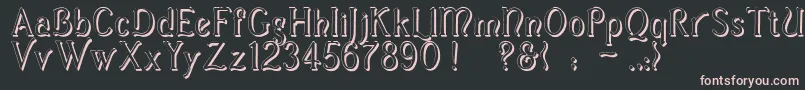 CasuaShadow Font – Pink Fonts on Black Background