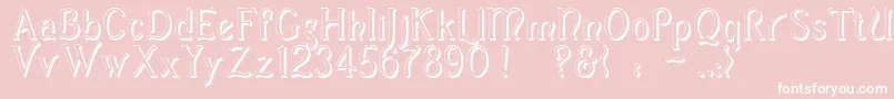 CasuaShadow Font – White Fonts on Pink Background