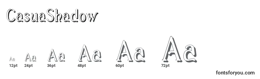 CasuaShadow Font Sizes
