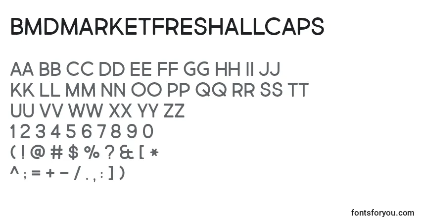 BmdMarketFreshAllCaps Font – alphabet, numbers, special characters