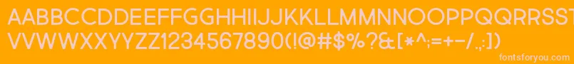 BmdMarketFreshAllCaps Font – Pink Fonts on Orange Background