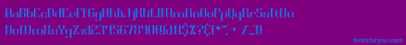 Blackoni Font – Blue Fonts on Purple Background