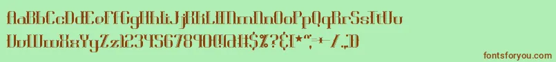 Blackoni Font – Brown Fonts on Green Background