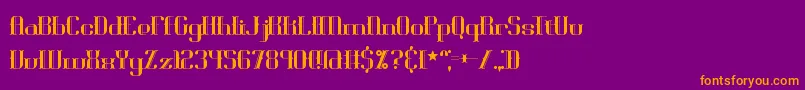 Blackoni Font – Orange Fonts on Purple Background