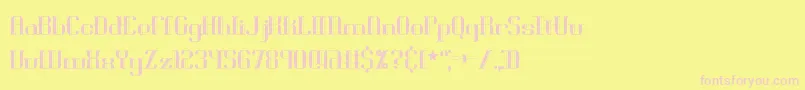 Blackoni Font – Pink Fonts on Yellow Background