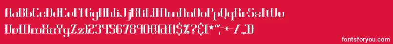 Blackoni Font – White Fonts on Red Background