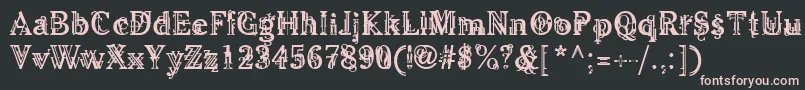 LinotypeBarock Font – Pink Fonts on Black Background