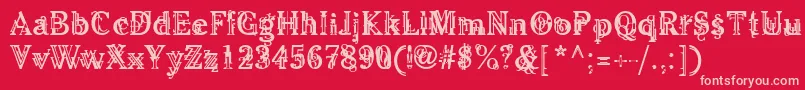 LinotypeBarock Font – Pink Fonts on Red Background