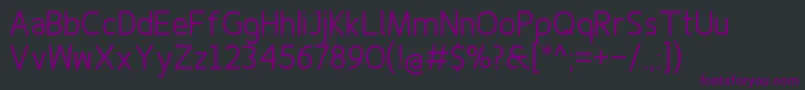 fuente Finenessproregular – Fuentes Moradas Sobre Fondo Negro