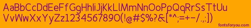 Finenessproregular Font – Purple Fonts on Orange Background