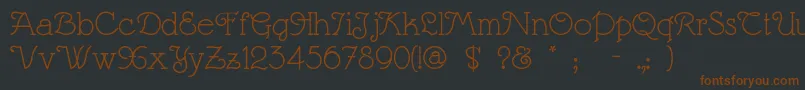 Margaritaville Font – Brown Fonts on Black Background