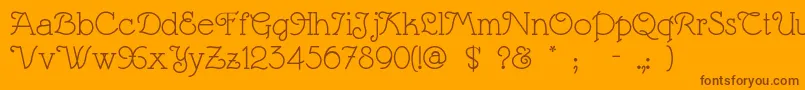 Margaritaville Font – Brown Fonts on Orange Background