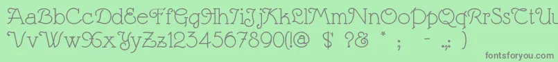 フォントMargaritaville – 緑の背景に灰色の文字