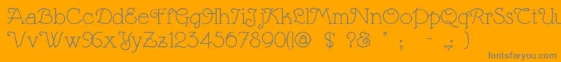 Margaritaville Font – Gray Fonts on Orange Background