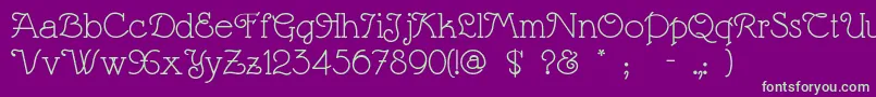 Margaritaville Font – Green Fonts on Purple Background