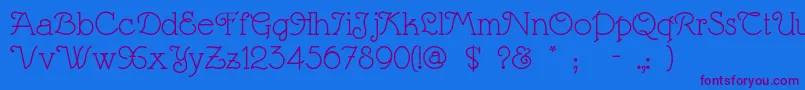 Margaritaville Font – Purple Fonts on Blue Background