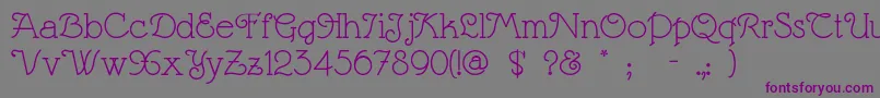 Margaritaville Font – Purple Fonts on Gray Background