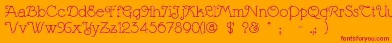 Margaritaville Font – Red Fonts on Orange Background