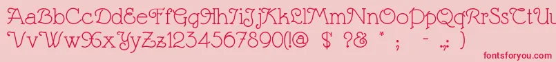 Margaritaville Font – Red Fonts on Pink Background