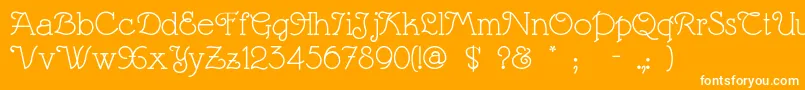 Margaritaville Font – White Fonts on Orange Background