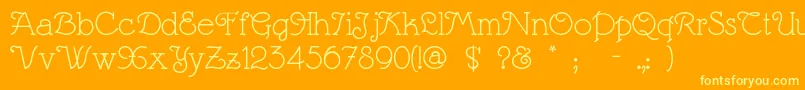 Margaritaville Font – Yellow Fonts on Orange Background
