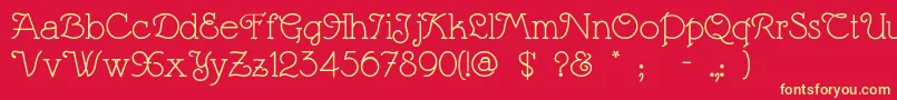 Margaritaville Font – Yellow Fonts on Red Background