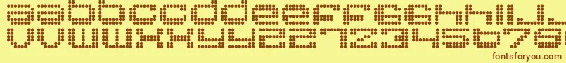 Round Font – Brown Fonts on Yellow Background