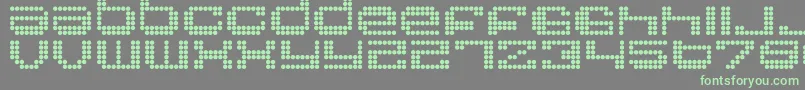 Round Font – Green Fonts on Gray Background