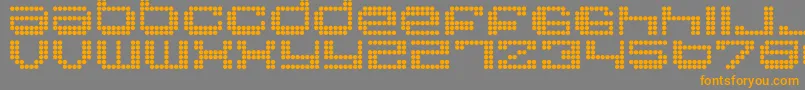 Round Font – Orange Fonts on Gray Background
