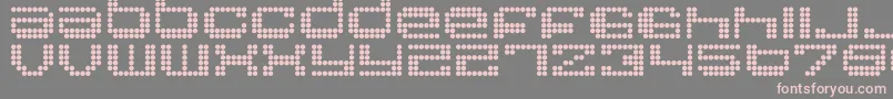Round Font – Pink Fonts on Gray Background