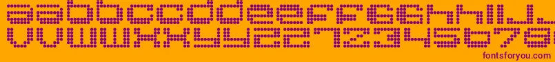 Round Font – Purple Fonts on Orange Background
