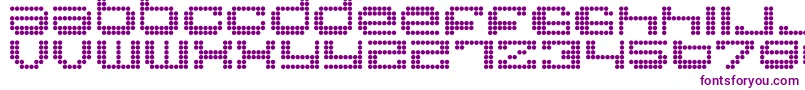 Round Font – Purple Fonts on White Background