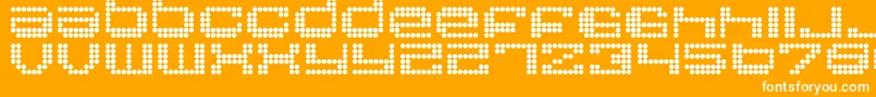 Round Font – White Fonts on Orange Background