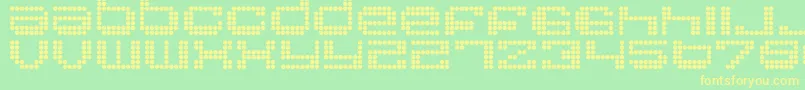 Round Font – Yellow Fonts on Green Background
