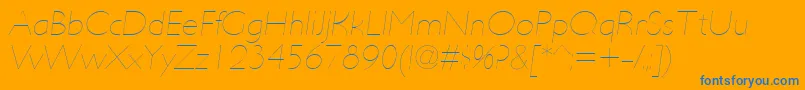 UltimapdabHairlineitalic Font – Blue Fonts on Orange Background