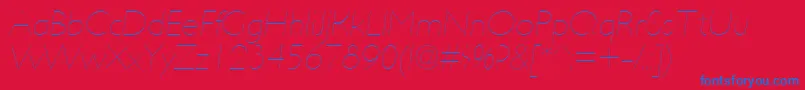 UltimapdabHairlineitalic-fontti – siniset fontit punaisella taustalla